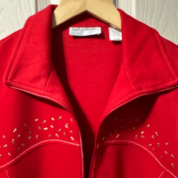 Drapes & Damons Womens Red Vest with gold Studs Size P S - Picture 9 of 11